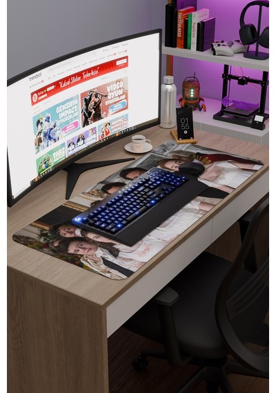 Bridgerton V2 90x40 Xxl Gaming Kauçuk Kaymaz Taban Mouse Pad Fare Altlığı