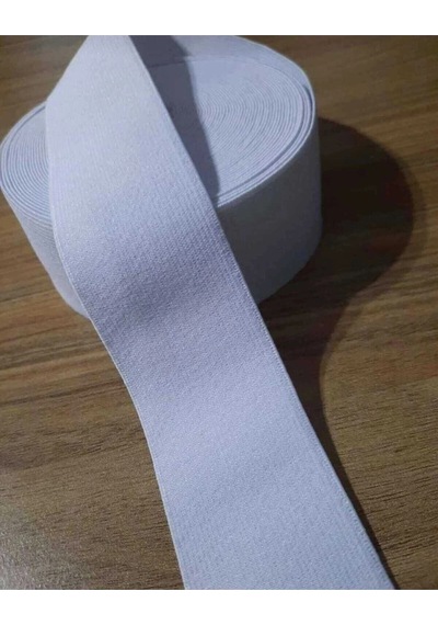 5 Cm Beyaz Bel,paça Ve Don Lastiği 1 Paket 10 Metre
