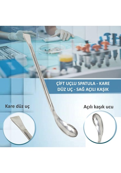 Borox Metal Spatül Elipsoidal 21CM Paslanmaz Çelik Spatula
