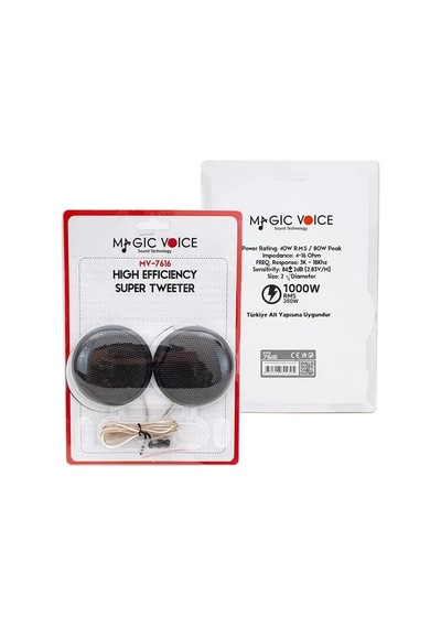 Sh Magicvoice 80 Watt Maks / 40 Watt Rms Güç Slim Kasa Oto Tweeter Mv-7616 Najmaddin