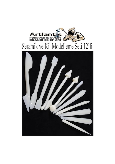 Seramik Kil Çömlek Modelleme Seti 12 Parça 1 Paket Polimer Kil Şekillendirici Modelaj Oyma Temi