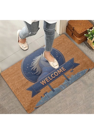 Valerine Life Fütüristik At Welcome Kapı Önü Paspası 45x70cm