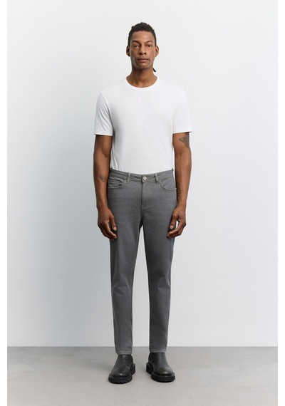 Avva Erkek Gri Eskitme Yıkamalı Pamuklu Elastan Comfort Slim Fit Jean Pantolon A62y3532