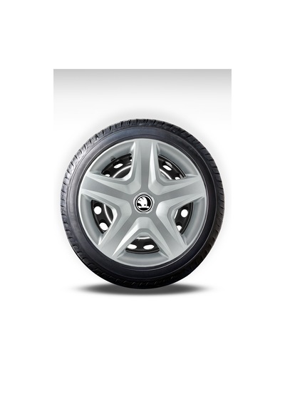 Skoda 15'' İnç Gri Jant Kapağı 4lü Takım Esnek Fabia Octavia Rapid Roomster Felicia Praktik Spaceback Teneke Jant Uyumlu Universal Logolu 103