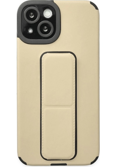 Newface - 335 - iPhone Uyumlu 14 Plus Kılıf Mega Standlı Silikon - Novapazr - - Gold