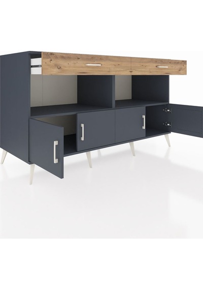 Kronos Konsol 2 Raflı 2 Çekmeceli 4 Kapaklı 176x59x99 Antrasit-an Antrasit-antrasit/çam Kronos Konsol 2 Raflı 2 Çekmeceli 4 Kapaklı 176x59x99 Antrasit-an Antrasit-antrasit/çam