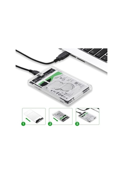 Type-C USB 3.1 2.5" Sata Şeffaf Hard Disk Kutusu