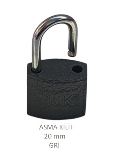 Adilon Asma Kilit, 20 Mm Gri