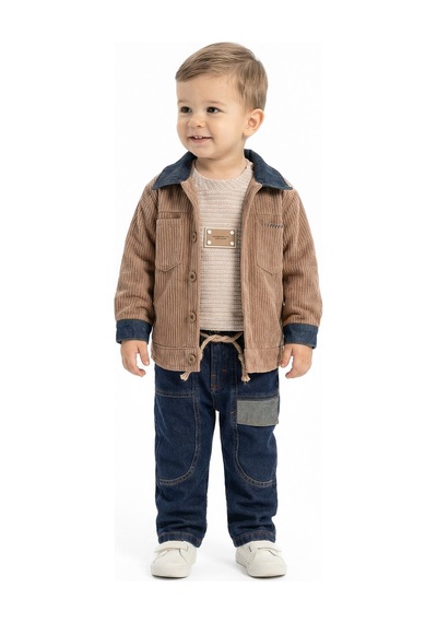 Xo Kids Erkek Çocuk 3lu Alt Üst Takım 1-5 Yaş 6227 Camel