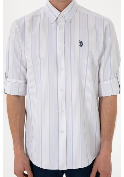 U.s. Polo Assn. Erkek Mavi Gömlek Desenli 50306352-vr036 Mavi