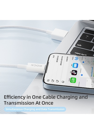 Z20 Lightning 2.4a 1m Örgü Şarj Ve Data Kablosu Beyaz