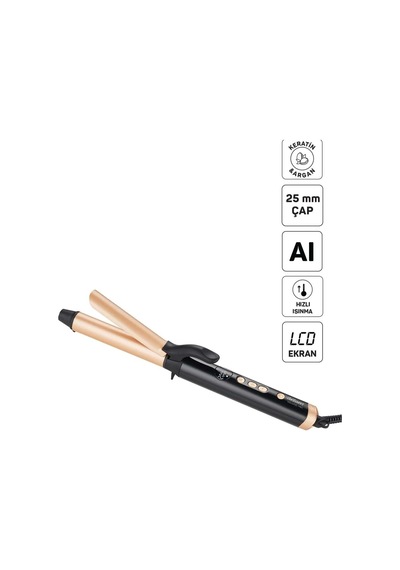Arzum Ar5186 Volume Pro Seramik Plakalı Saç Maşası, 25 Mm, Kalın