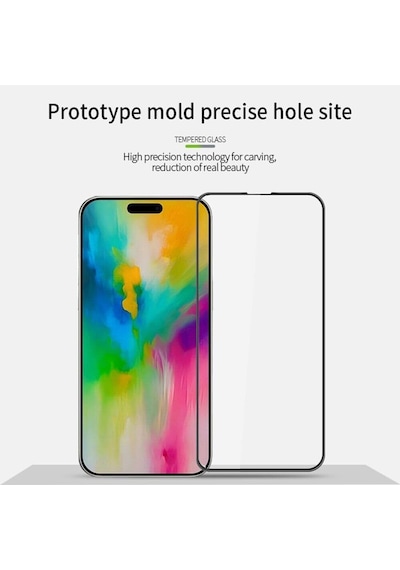 Apple Uyumlu   iPhone 16 Plus İle Ekranı Tam Kaplayan Eks Temperli Kırılmaz Cam Ekran Koruyucu