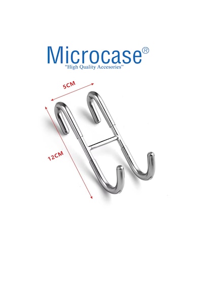 Microcase Paslanmaz Çelik Uçlar Kauçuk Çok Amaçlı Banyo Mutfak Dolap Vb Alanlar İçin Askılık Al5506 Siyah