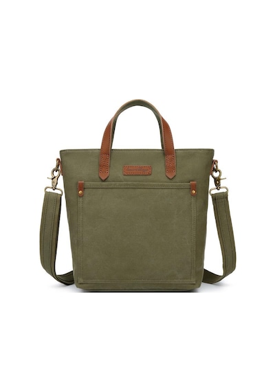 Kanvas Kumaş Kadın Çantası Elden Tutmalı Smart Bags 1328 Haki