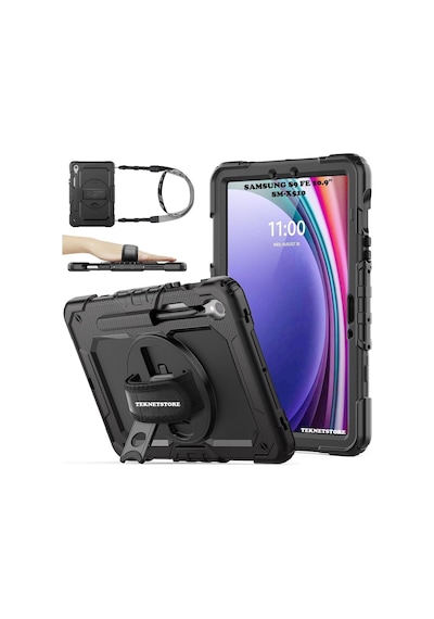 Galaxy Tab S9 Fe/s10 Fe/s10 Lite 10.9 Tablet Kılıfı S Pen Bölmeli Askılı Tank Silikon Yüksek Koruma Arka Kapak