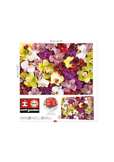 Educa 1000 Parça Orkide Çiçek Kolajı - Orchid Collage - 19558