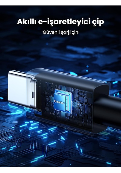 Lexroo Usb-c To Usb-c 240w Pd Hızlı Şarj Kablosu, Uzay Grisi, 1m, 45067 Diğer