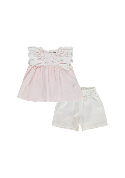 Civil Baby Kol Brodeli 6-18 Ay Takım - Pembe