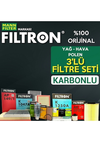 Fiat Linea 1.3 Jtd Euro5 Filtron Filtre Bakım Seti 2012-2017 3K 553225175
