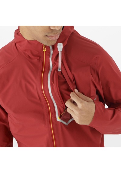 Salomon Bonattı Traıl Erkek Yağmurluk Red Dahlıa Lc2135300 Kırmızı