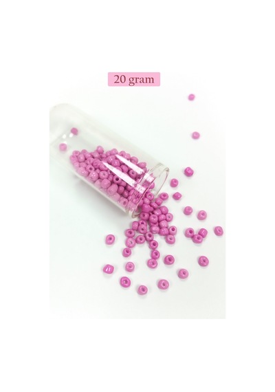 Dökme Cam Kum Boncuk Büyük Boy 6/0 4 Mm - 20 Gram - Eflatun - Bnc085