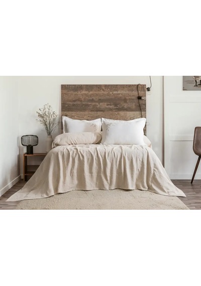 Şaheser Home Collection Yatak Örtüsü Seti Çift Kişilik Derek Bej Renkli