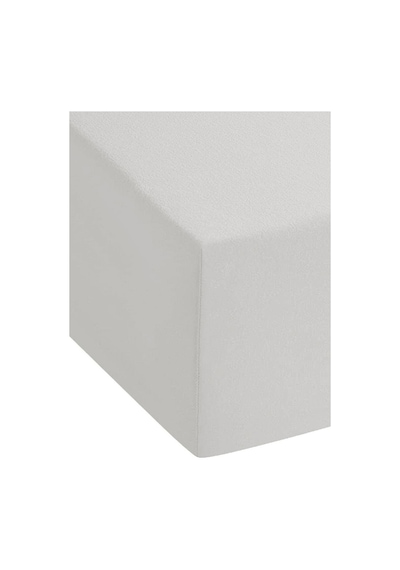 140 X 200 Cm Düz Pamuklu Tek Kişilik Lastikli Fitted Penye Çarşaf-gri