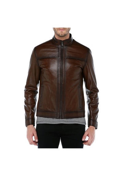 Dericlub E916 Gerçek Deri Erkek Mont Camel Antik Camel