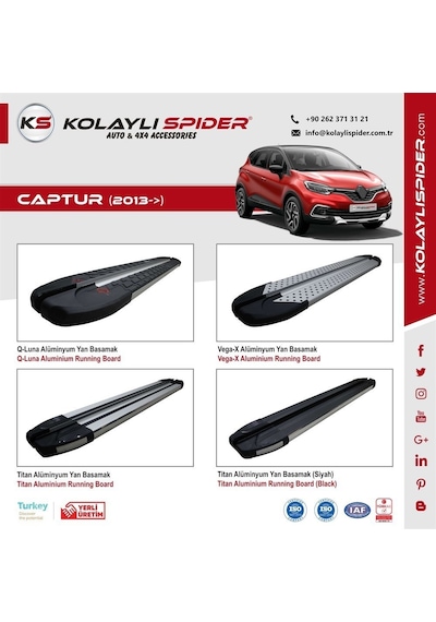 Renault Captur Luxury Kapı Eşiği 4 Prç Krom 2013 ve Sonrası