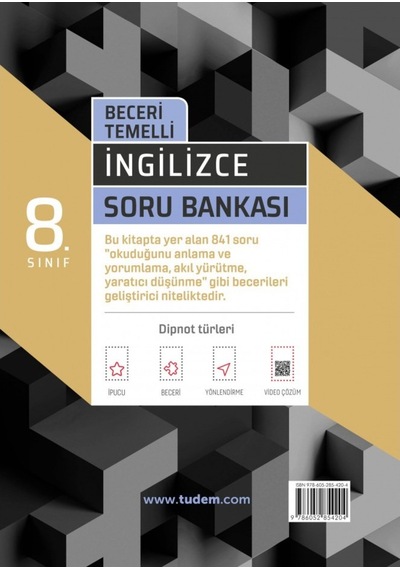 8. Sınıf Ingilizce Beceri Temelli Soru Bankası Tudem Yayınları