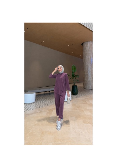Riella Butik Onana Oysho Tesettür Takım Mor