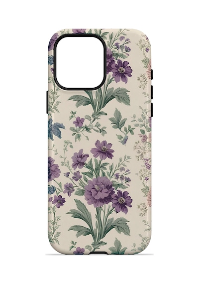 Velvoria Valestra Lavanta Botanik Apple iPhone Uyumlu 15 Pro Darbe Korumalı Kılıf Valestra Select - Lavanta Botanik