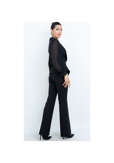 Dorne Moda Boncuk Detaylı Şifon Kol - Premium Takım - Düğün - Mezuniyet - Ofis Şıklığı Siyah Siyah Dorne Moda Boncuk Detaylı Şifon Kol - Premium Takım - Düğün - Mezuniyet - Ofis Şıklığı Siyah Siyah