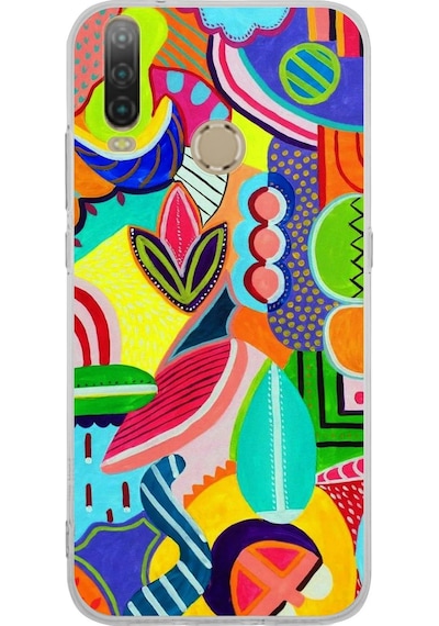 General Mobile Gm 10 İle Uyumlu Retro Color 6 Kamera Korumalı Şeffaf Kılıf Şeffaf