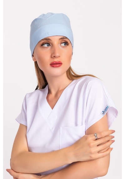 Unisex Düz Bebe Mavisi Hemşire Cerrahi Bone Doktor Saç Bonesi Çok Renkli Çok Renkli