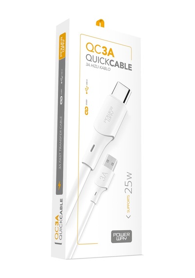 QCT3 3A TYPE-C 25W HIZLI KABLO
