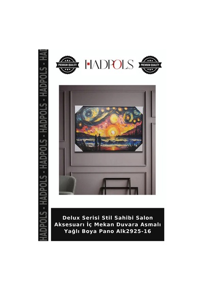 Delux Serisi Stil Sahibi Salon Aksesuarı İç Mekan Duvara Asmalı Yağlı Boya Pano Alk2925-16