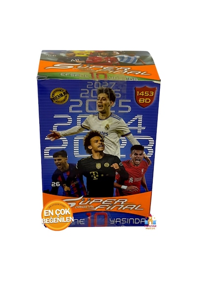 Süper Final Futbol Oyun Kartları 10. Yıl Güncel Transferler - 200 Adetlik 100 Paket Kart Seti