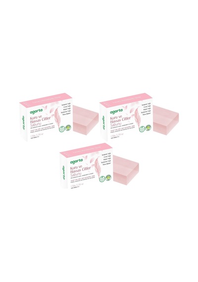 Agarta El Yapımı Doğal Sabun 150gr Kuru Ve Hassas Ciltler 3lü Set Kokusuz