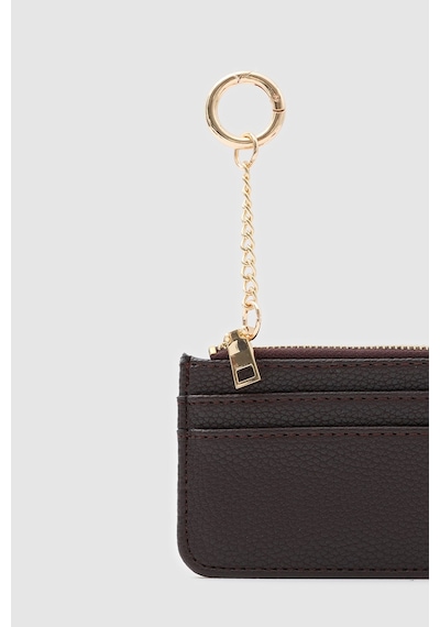 Shule Bags Nook Fermuarlı Charm Kartlık Acı Kahve Acı Kahverengi