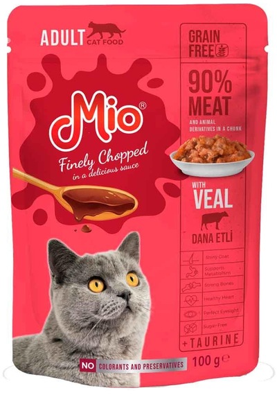 Mio Kedi Yaş Mama Dana Etli 100 Gr