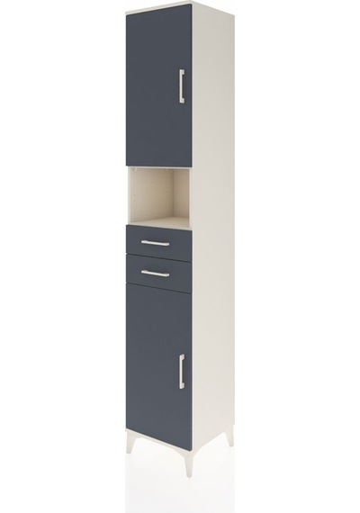 Hyperion Dolap 5 Raflı 2 Çekmeceli 2 Kapaklı 44x44x243 Aytaşı-antrasit Aytası