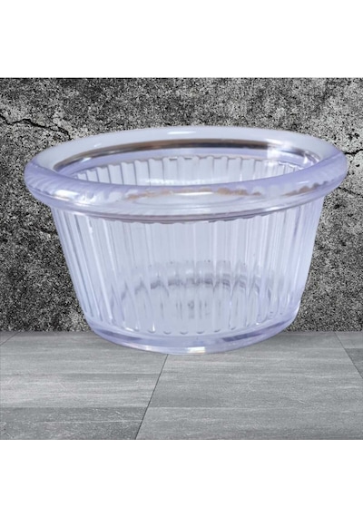 Şeffaf Kristal Sosluk/reçellik/çerezlik Minimal Kase 12 Li Şeffaf Çok Renkli