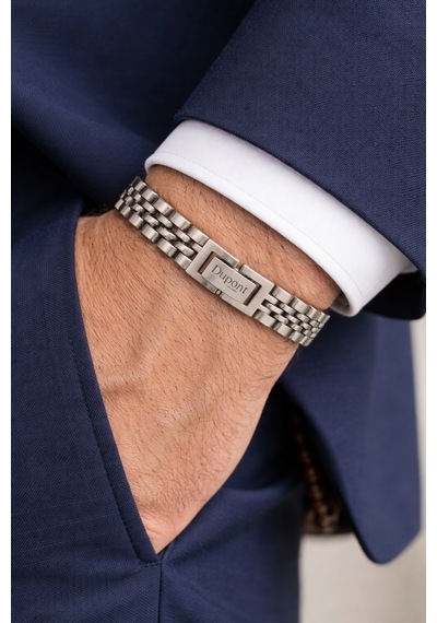 Dupont Mılano Dm-sb-001-ss10 Gümüş Renk 21 Cm Erkek Çelik Bileklik
