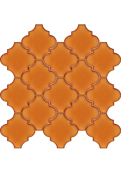 Armada Çini 12x12 Ottoman Düz Arabesk Karamel Çini Karo Seramik
