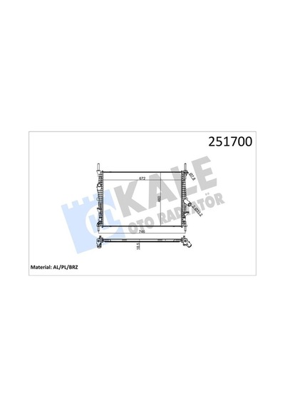 Kale 0222311ab Motor Su Radyatoru Transıt V347 2.2tdcı 2.4tdcı 06 14 7c118005ab-1595061