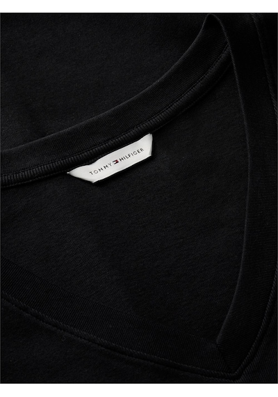 Tommy Hilfiger Slım Cody V-nk S/s Tee Kadın Siyah T-shirt - Ww0ww40584