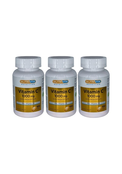 Nutrivita Nutrition Vitamin C Vitamini D3 Çinko 3x120 Tablet