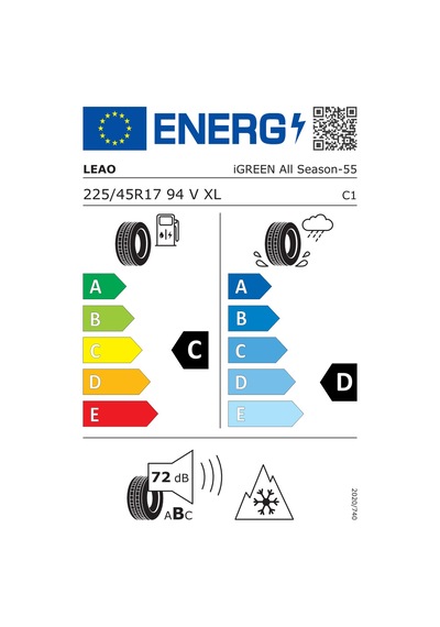 Leao 225 45 R17 94v Xl İgreen All Season Oto 4 Mevsim Lastik 2025